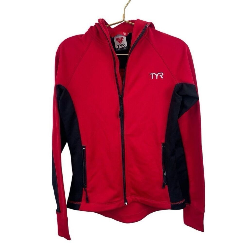 TYR Activewear Red Zip Up Jacket Size Men's Small‎